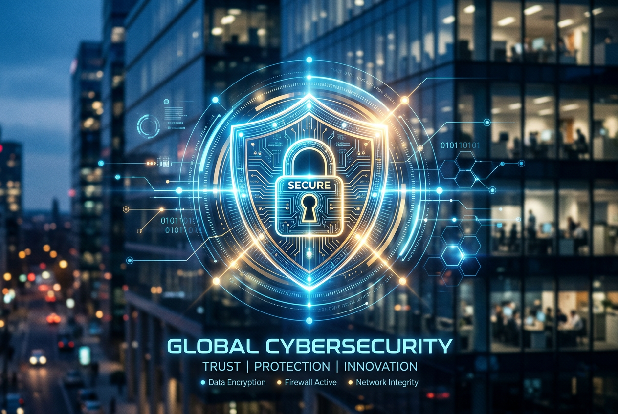 Digital security icons representing online casino regulation and safety.